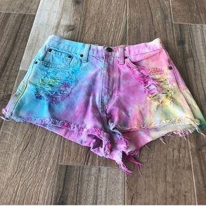 Tie dye shorts